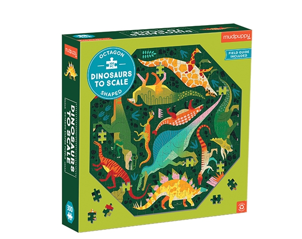 Octagon Puzzle/Dinosaurs 300 pc de Mudpuppy