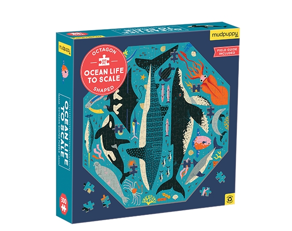 Octagon Puzzle/Ocean Life 300 pc de Mudpuppy