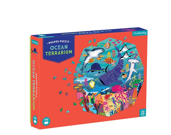 750 Pc Shaped Puzzle Ocean Terrarium de Mudpuppy