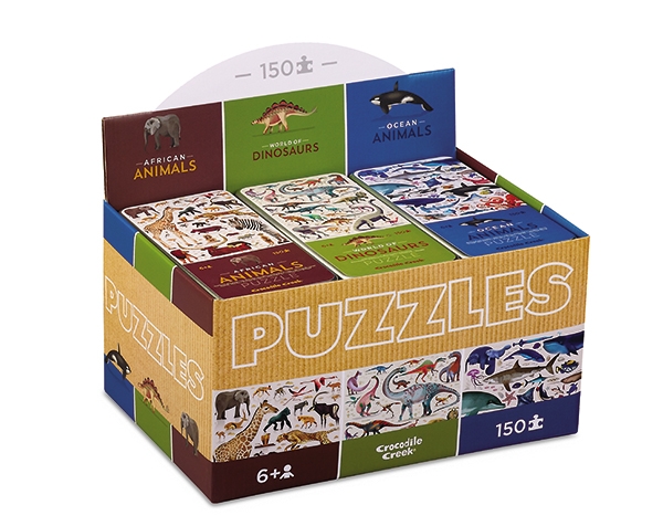 Tin Puzzle/Display (18 tin's) 150 pc de Crocodile Creek