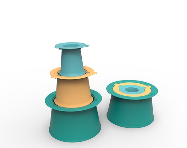 Alto Lagoon + Yellow + Vintage Blue (Set) de Quut Beach Toys