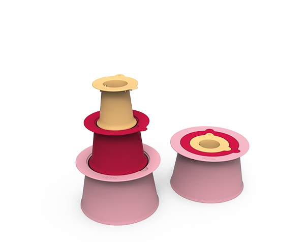 Alto Banana Pink + Cherry + Yellow (Set) de Quut Beach Toys