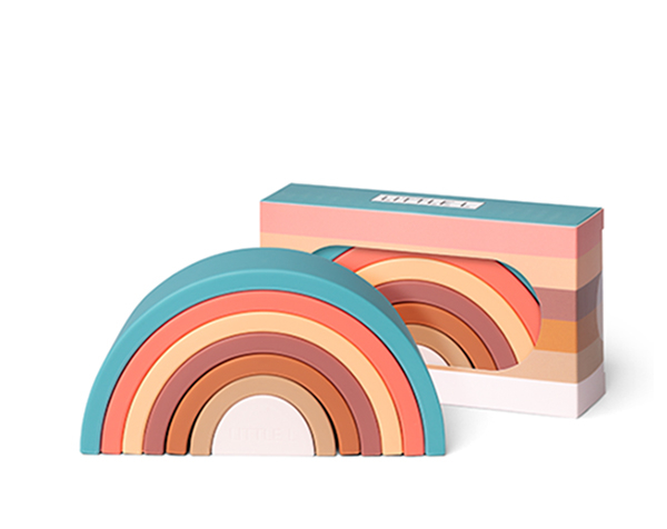 Stacking Small Rainbow Ground and Green de Little L Toys