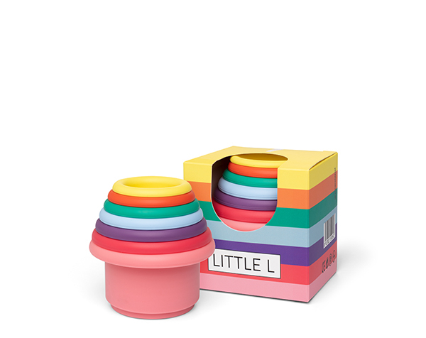 Stacking Cups Red, Yellow and Blue de Little L Toys