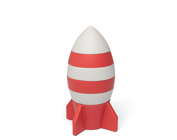 Stacking Spaceship Red and White de Little L Toys