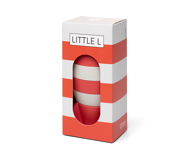 Stacking Spaceship Red and White de Little L Toys
