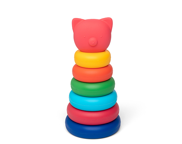Stacking Pig Tower Bright Colors de Little L Toys