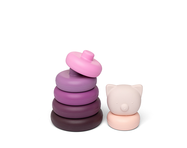 Stacking Pig Tower Purples and Pinks de Little L Toys