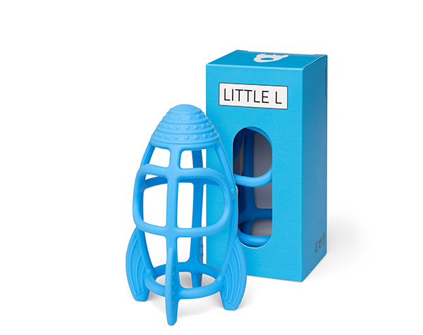 Teether Spaceship Blue de Little L Silicone Toys