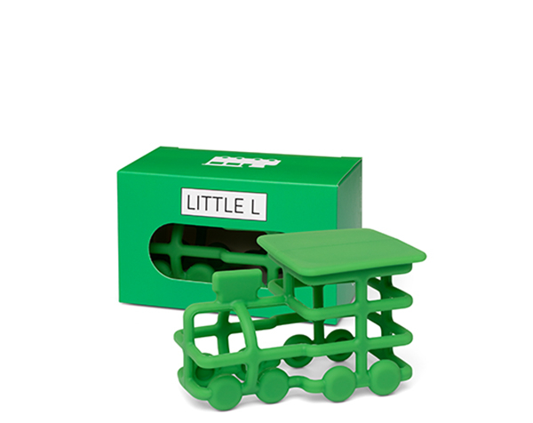 Teether Train Green de Little L  Silicone Toys