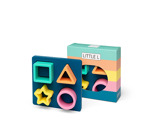 Puzzle Geometric Pastel Colors de Little L Silicone Toys