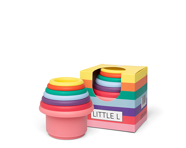 Stacking Cups Bright Colors de Little L Silicone Toys