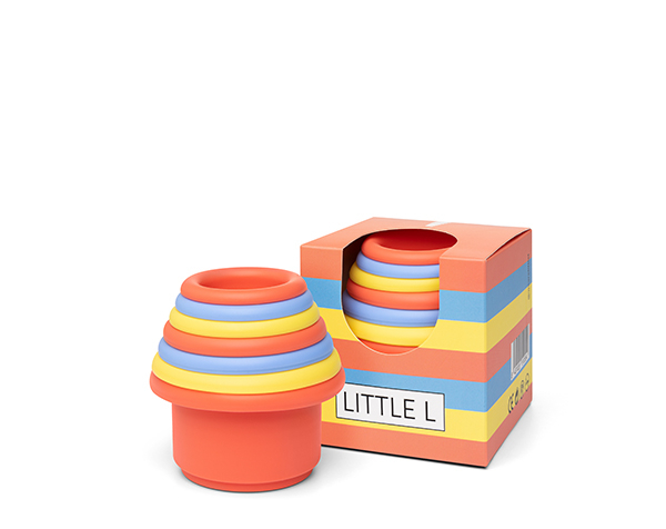 Stacking Cups Red, Yellow and Blue de Little L Silicone Toys