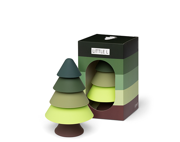 Stacking Pine Tree Greens de Little L Silicone Toys