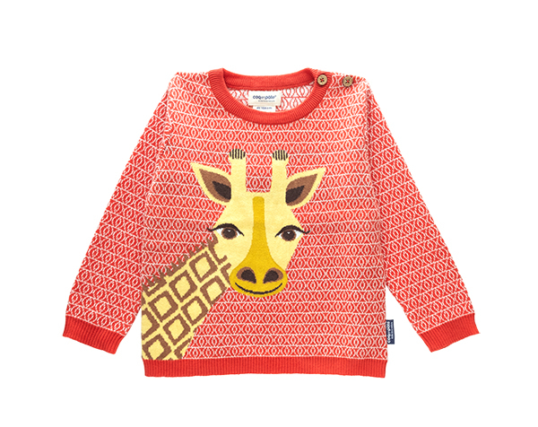 Giraffe Red Knitted Jumper 2 de Coqenpâte Otoño Invierno 2022