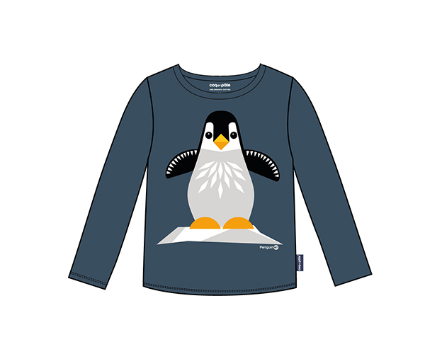 Penguin Blue Long Sleeves t-shirt 2 de Coqenpâte Otoño Invierno 2022