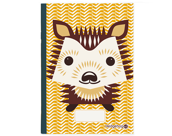 Hedgehog Gold Notebook de Coq en Pâte Permanente y Accesorios