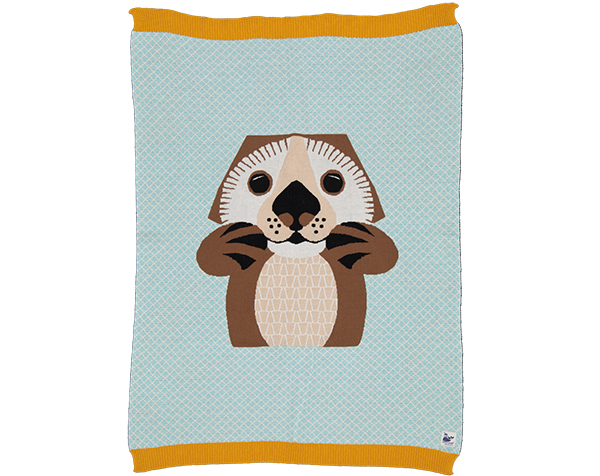 Otter Blue Knitted Blanket de Coqenpâte Otoño Invierno 2022