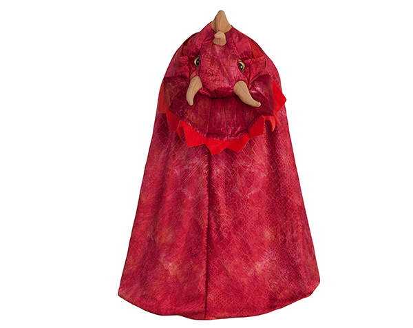 Triceratops Hooded Cape Red Size 4-5 de GP Capas y Tutús