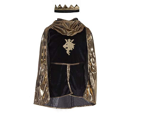 Gold Knight Tunic Cape Crown Size 5-6 de Great Pretenders