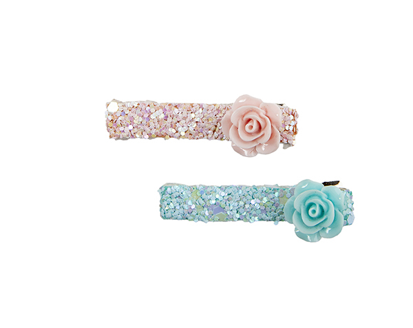 Boutique Glitter Rosette Hairclips 2 Pcs de GP Boutique Jowelry