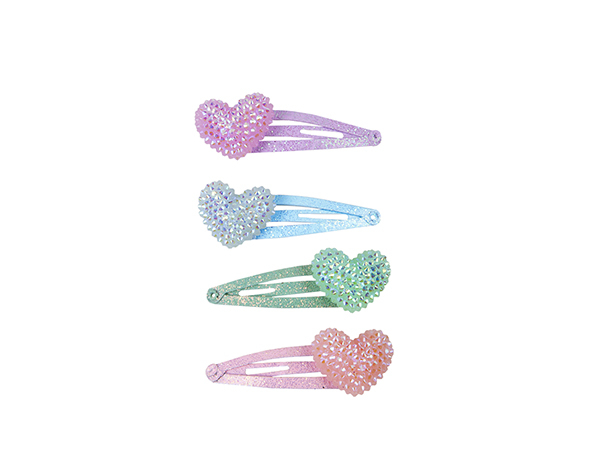 Sparkle Heart Bobble Hairclips de GP Classic Jowelry