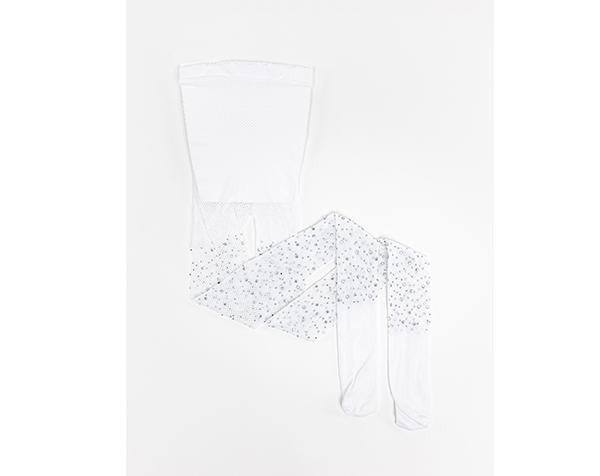 Rhinestone Tights White, Size 3-8 de GP Complementos Disfraces