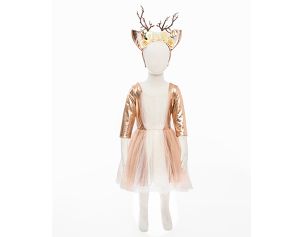 Woodland Deer Dress w/HB Size 7-8 de GP Disfraces