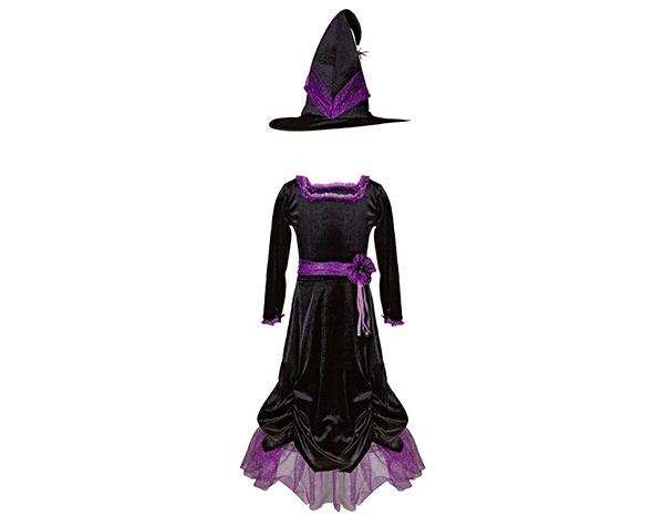Vera the Velvet Witch w hat Size 7-8 de GP Disfraces