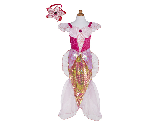 Mermaid Dress & HB Pink Size 3-4 de GP Disfraces