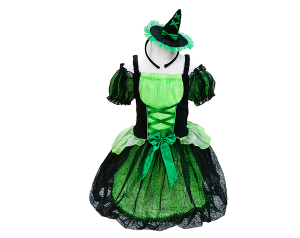Witch Bubble Dress/Hat Green Size 5-6 de GP Disfraces