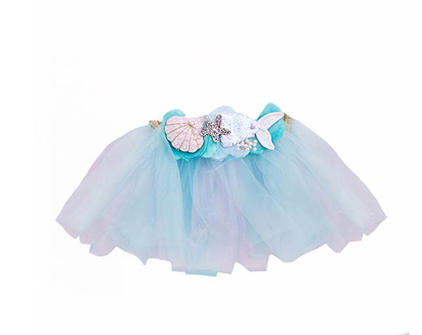 Mermalicious Tutu Pastel Aqua SIze 4-6 de GP Capas y Tutús