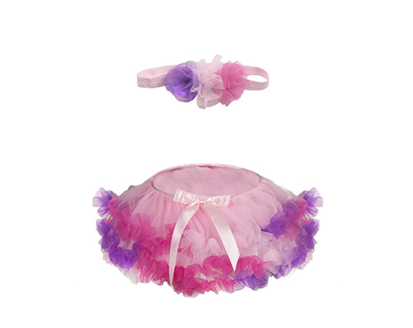 Baby Rainbow Skirt/Headband Size 0-12 M de GP Disfraces