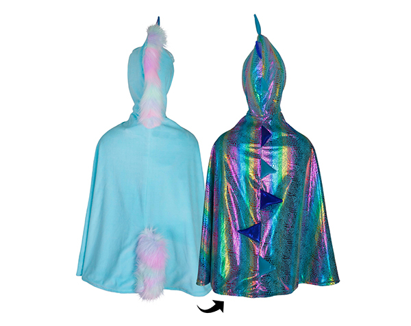Unicorn Dragon Reversible Cape Blue Size 5-6 de GP Capas y Tutús