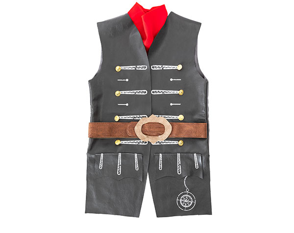 Skully Pirate Vest/Belt Size 3-4 de Great Pretenders