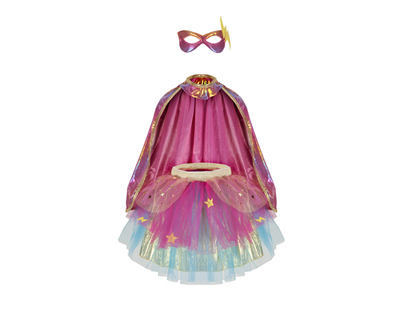 Super-duper Tutu/Cape/Mask Pk/Gld. Size 4-6 de GP Capas