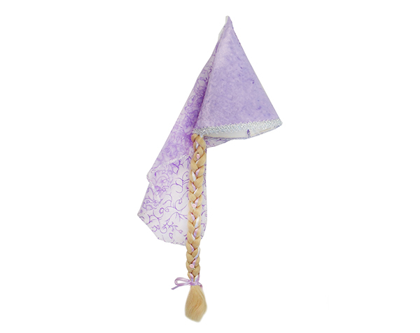 Rapunzel Hat w/Braid, Lilac/Blonde de GP Outlet 