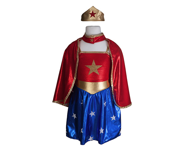 Superhero Girl (Tunic, Cape, and headpiece) Size 5-7 de Great Pretenders