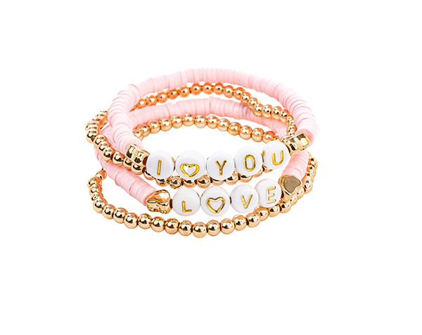 Pink Love Bracelet 4 Pcs de Great Pretenders