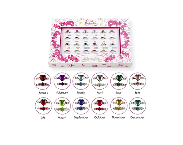 Birthstone Ring (24 pcs display + 12pc) de GP Anillos y Bolis