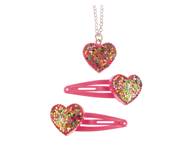 Sparkle Snap Clips and Necklace de GP Classic Jowelry