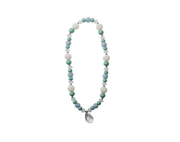 Frozen Crystal Necklace Teal/White de GP Outlet 