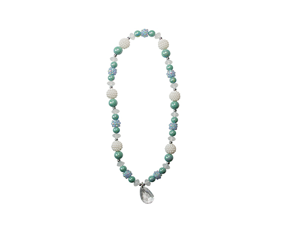 Frozen Crystal Necklace Teal/White de GP Classic Jowelry