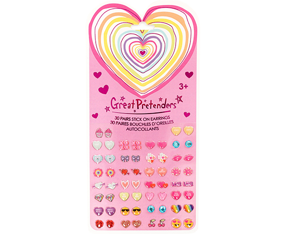 Heart Sticker Earrigs (30 pairs) de Great Pretenders