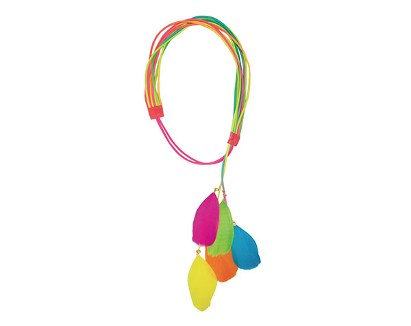 Technicolor Feather Fun Headband de GP Classic Jowelry