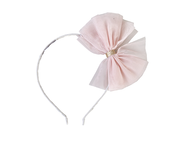 Whoa Bow Headband Pink/Grey de GP Classic Jowelry