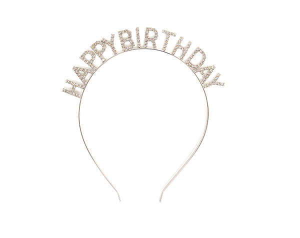 Happy Birthday Rhinestone Headband de Great Pretenders