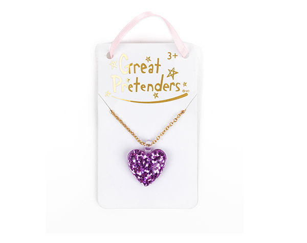 Boutique Glitter Heart Necklace assorted de GP Boutique Jowelry