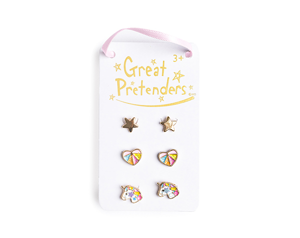 Boutique Cheerful Studded Earrings 3 Pairs de Great Pretenders