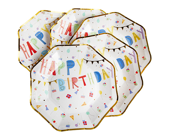 Plates-Happy Birthday Small (8 pcs) de Great Pretenders